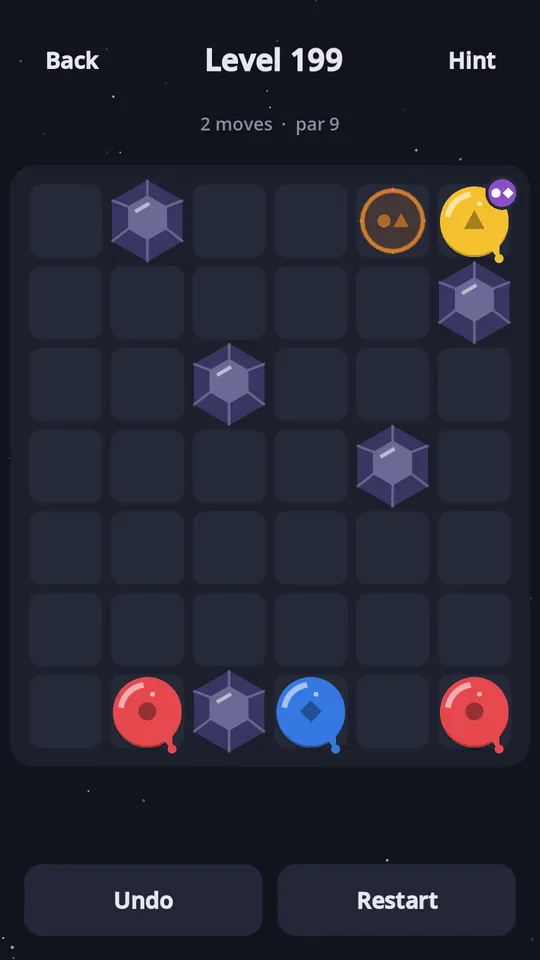 A Prism level on a dark starry theme